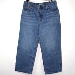 Madewell 36 x 27 The Perfect Vintage Wide Leg Baggy Crop Jeans NEW Q934